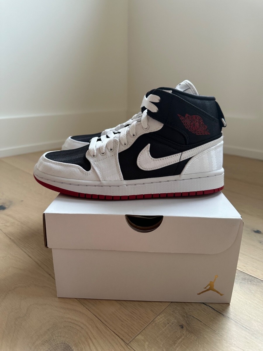 Nike Air Jordan 1 Mid SE Utility White Black Sneakers DD9338-016