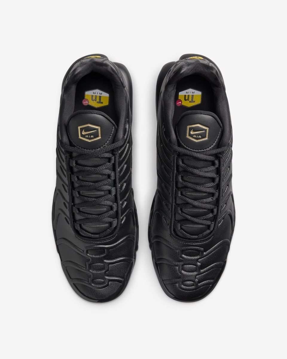 NIKE Air Max Plus Premium FZ3038 001 Black Black Metallic Gold