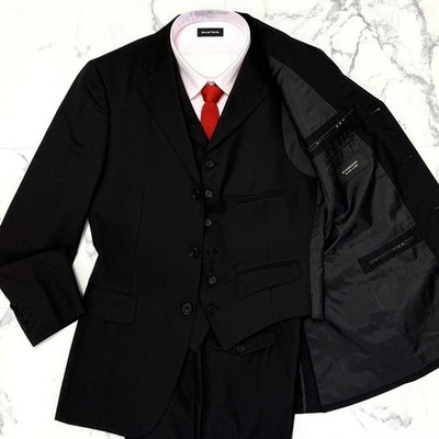 Burberry Black Label 3-Piece Suit Setup 38R Men's Black Used | eBay