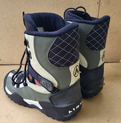 Airwalk Snowboard Boots Free Ride Size 6 Black Grey Green Brown | eBay
