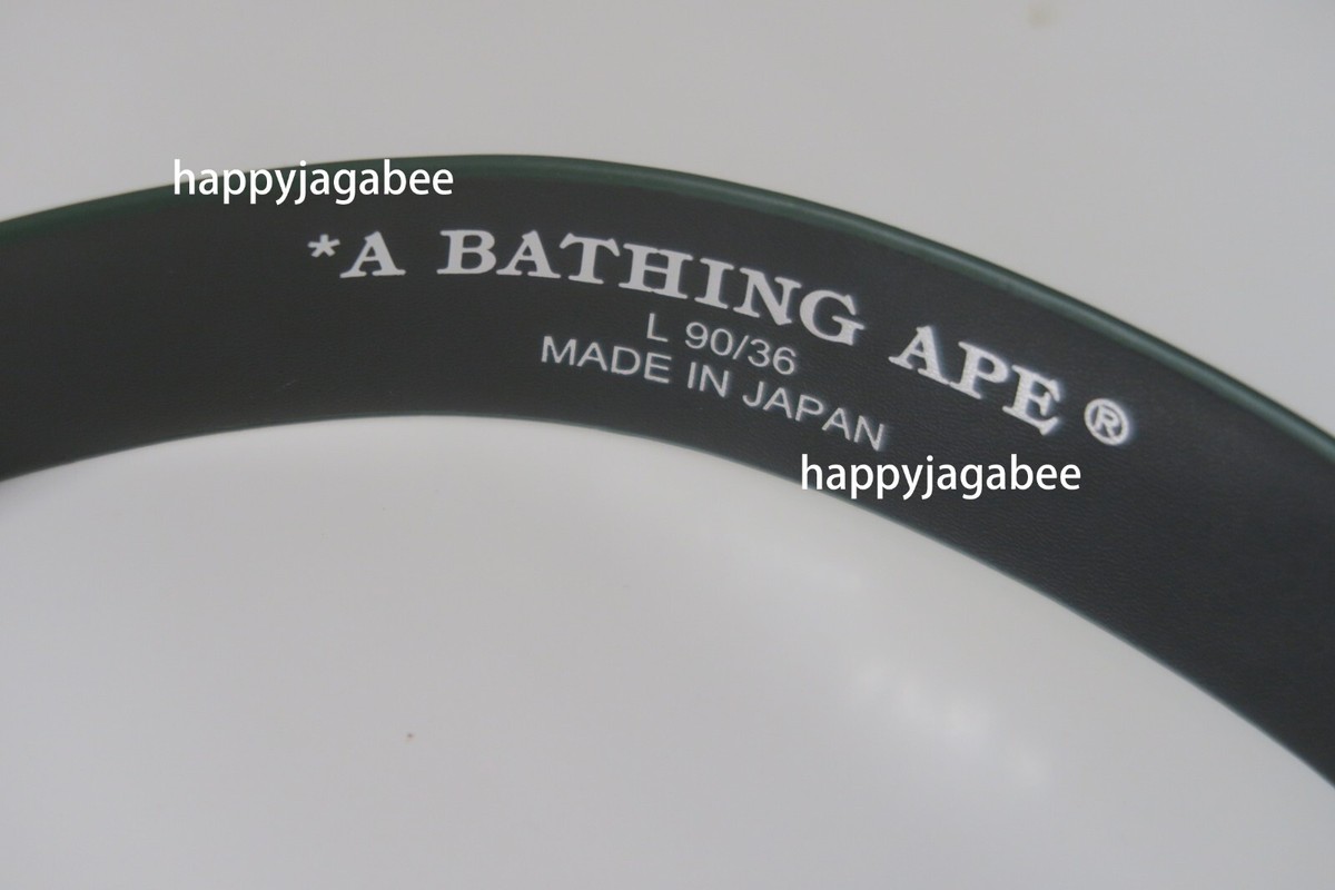 A BATHNIG APE Men's Goods ABC CAMO BAPE LEATHER BELT 1K80188003 | eBay