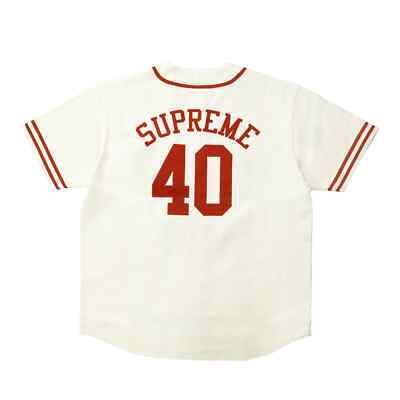 Supreme 40 Acres Twill Baseball Jersey Natural | eBay