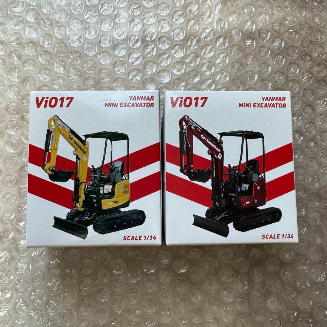 YANMAR Mini Excavator ViO17 1:34 Red & Yellow Collectible