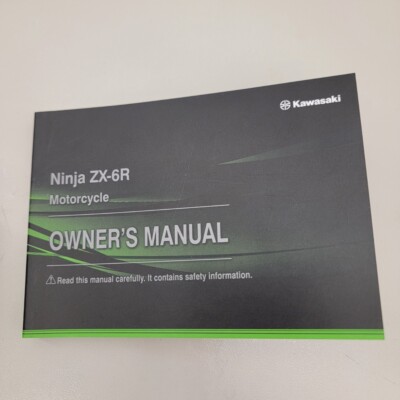 OEM KAWASAKI NINJA ZX6R 2019-2023 Owner's Manual PRINTED 2021