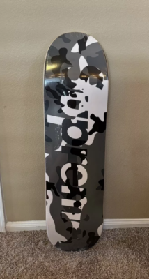 Supreme Snow Camo Logo Skate Deck 8.375