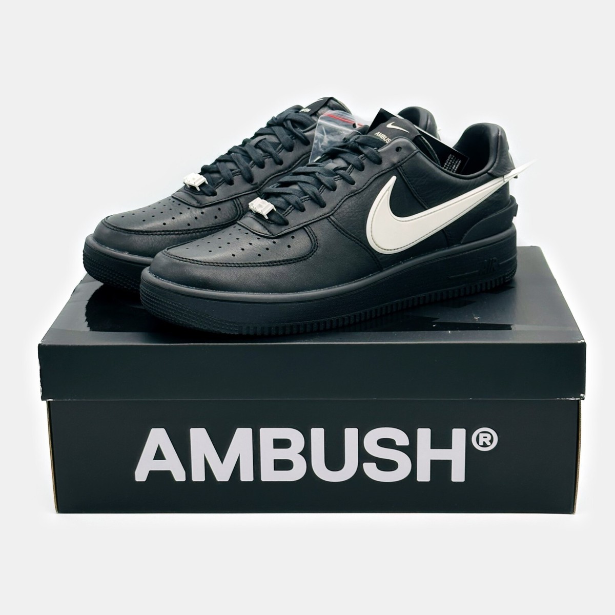 DV3464-001 Nike Air Force 1 Low AMBUSH Phantom Black White Noir