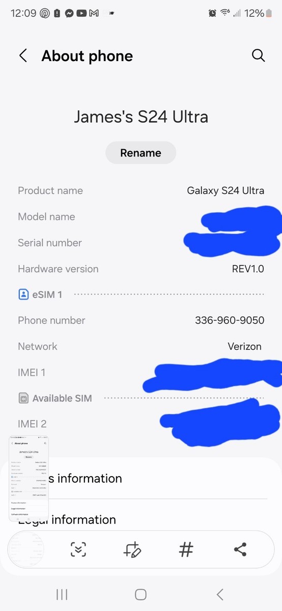 Samsung Galaxy S24 Ultra - 256 GB - Titanium Violet (Verizon) for