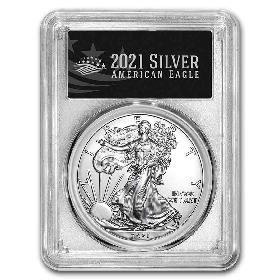 2021 Silver Eagle (Type 1) MS-70 PCGS (Last Production, Black) | eBay