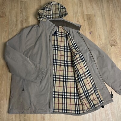 burberry LONDON winter hooded jacket nova check OVERCOAT men's