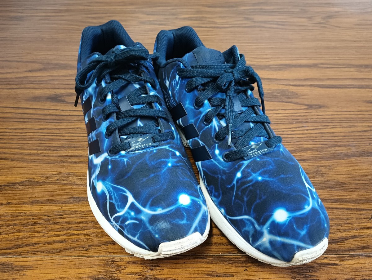 Adidas Originals ZX Flux Torsion Galaxy Print Shoes Blue Men's Sz