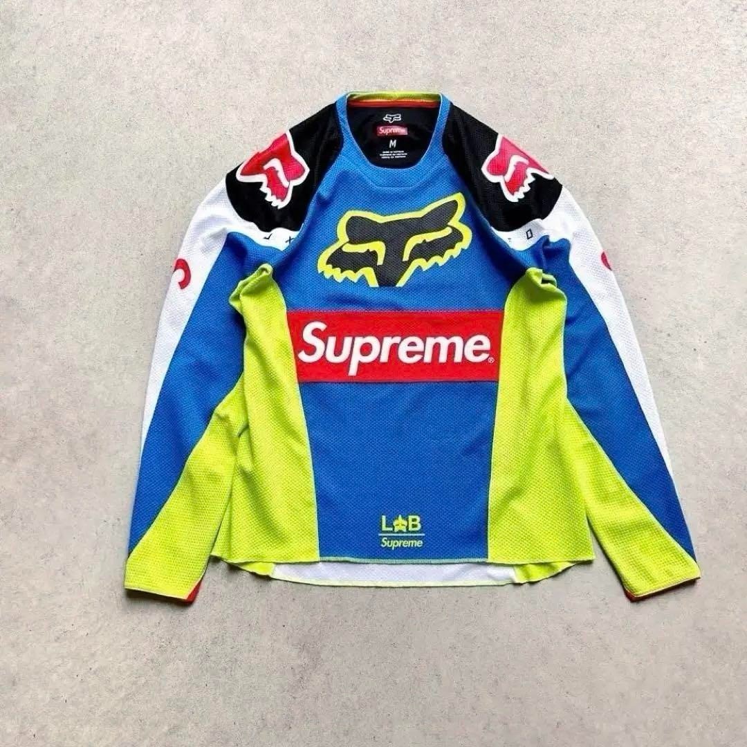 Supreme x Fox Racing Moto Jersey Top Multicolor SS18 Size Men's M