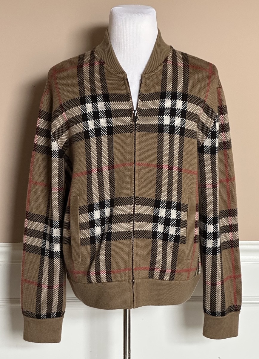 Burberry Morland Taupe Vintage Check Men's Wool Jacket 8091164