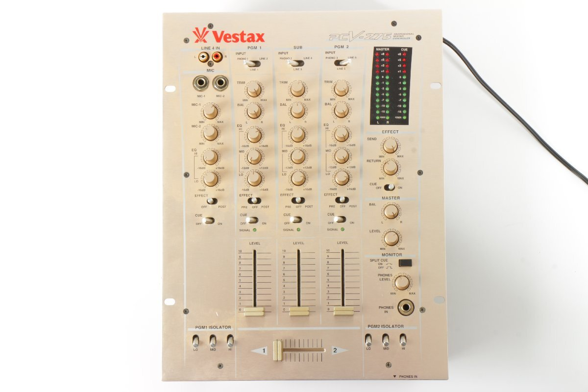 Vestax PCV-275 DJ Mixer Professional Mixing Controller Silver