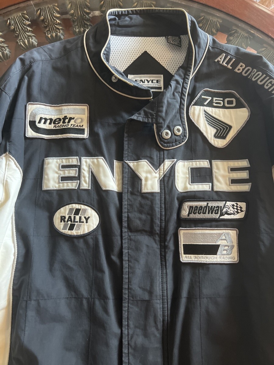 ENYCE VINTAGE 1990'S RACING JACKET BLACK PERFORMANCE SYSTEMS SIZE