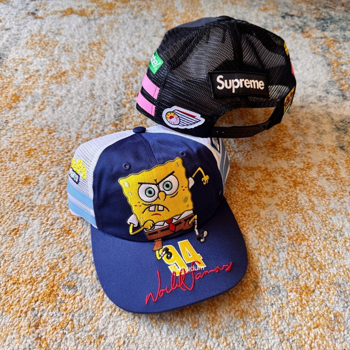SUPREME SS25 SPONGEBOB SQUAREPANTS JEFF HAMILTON MESH BACK 6-PANEL