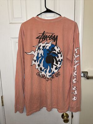 STÜSSY “ONE LOVE.ONE WORLD” PIGMENT DYED LS TEE (LOVE Orange) Long