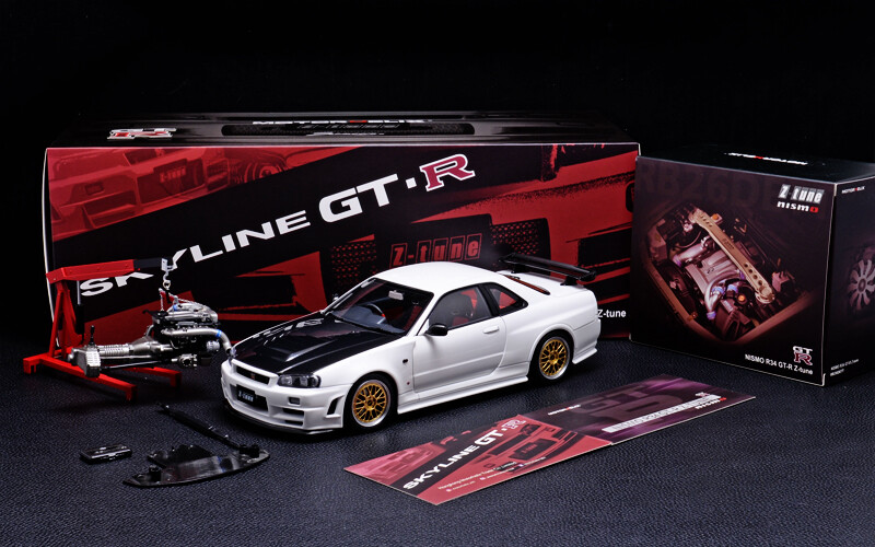 Motorhelix 1/18 SKYLINE GT-R R34 Z-tune nismo Diecast Model Car