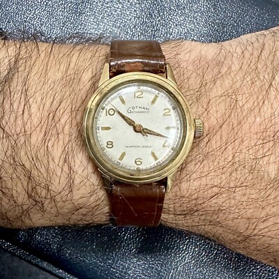 VTG Gotham Gothamatic Incabloc 14K Antimagnetic Wind-up 17 Jewels