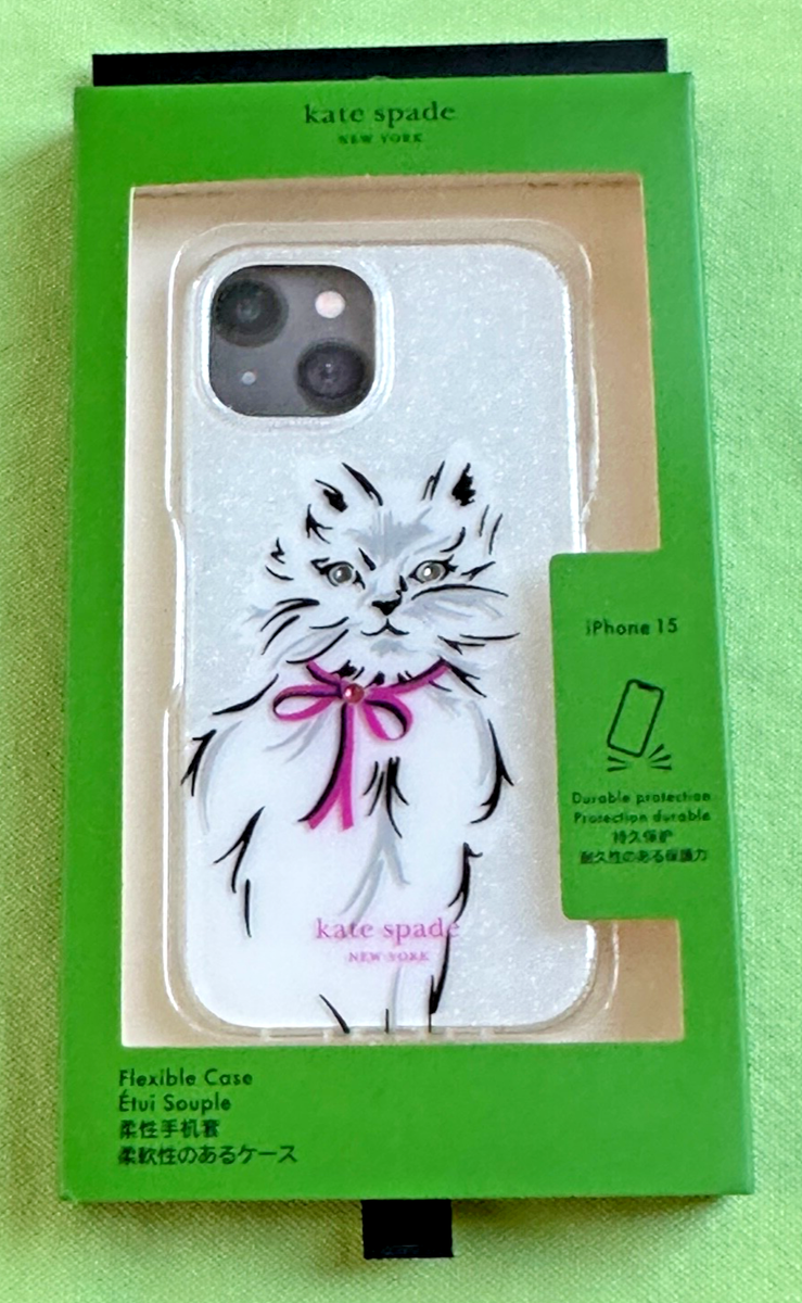 KATE SPADE WHISKERS CAT IPHONE 15 CASE:NWT CAT | eBay