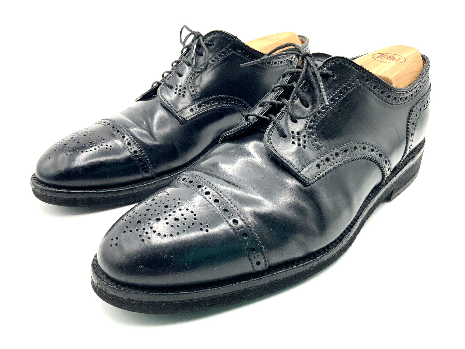 Alden 2146 Black Shell Cordovan Medallion Tip Blucher | Alden