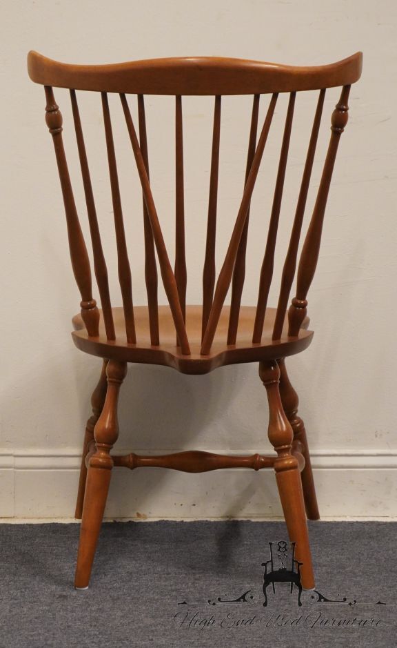 ETHAN ALLEN Heirloom Nutmeg Maple Fiddleback Windsor Dining Side