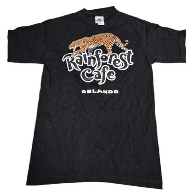 Vtg 90s Y2k Rainforest Cafe Leopard Wildlife Nature T-Shirt Jaguar