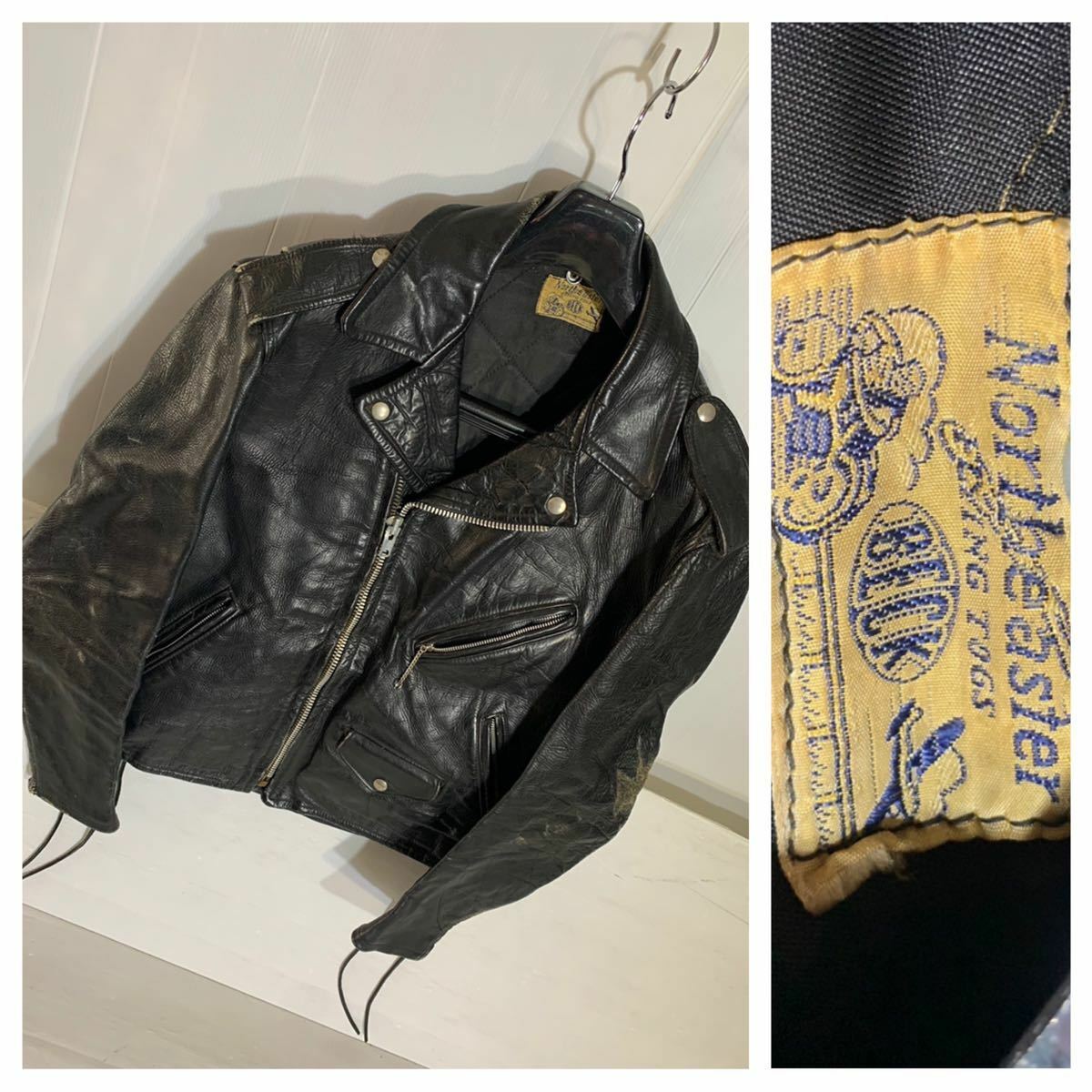 Vintage 1940 1950 Beck 999 One Star Leather Double Riders Jacket