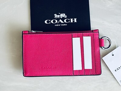 NWT COACH DRAGONFRUIT ZIP CARD CASE CJ879 | eBay