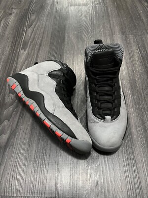 Air Jordan 10 Retro Cool Grey Infrared Black Supreme Mens Size 9