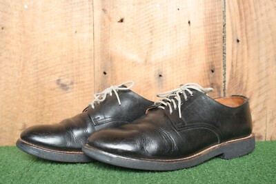 HIROKAWA Scotch Grain Black Leather Bench Made Oxfords JPN 25.5