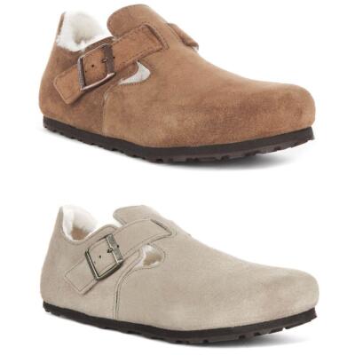 Birkenstock London Shearling Unlined Eva Winter Womens Sandal In