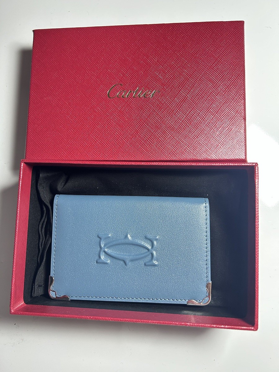 Cartier カルティエ手帳カバー 難あり ブルー 箱付き Cartier