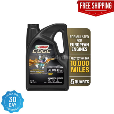 Castrol Edge 0W-40 A3/B4 Advanced Full Synthetic Motor Oil, 5