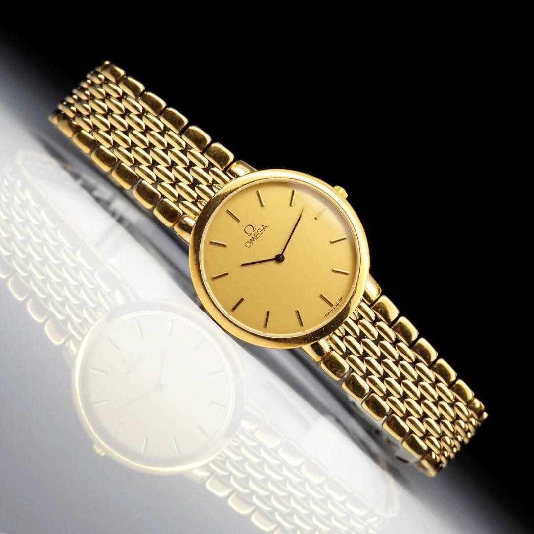 Omega De Ville Gold Quartz Mens Watch Authentic Working | eBay