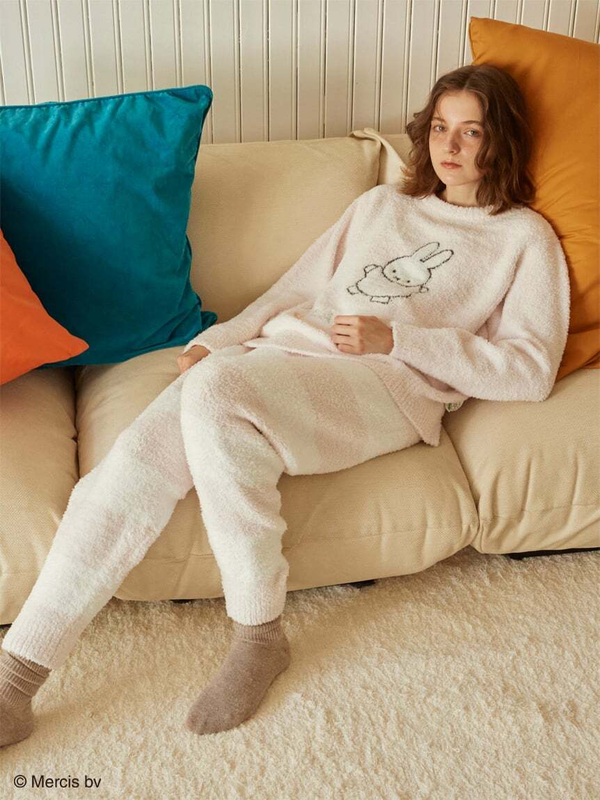 Gelato Pique Dick Bruna Miffy PAJAMA Pullover Long Pants Set Pink