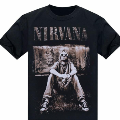 Kurt Cobain Nirvana T-shirt Black Cotton Unisex All Sizes S-5XL