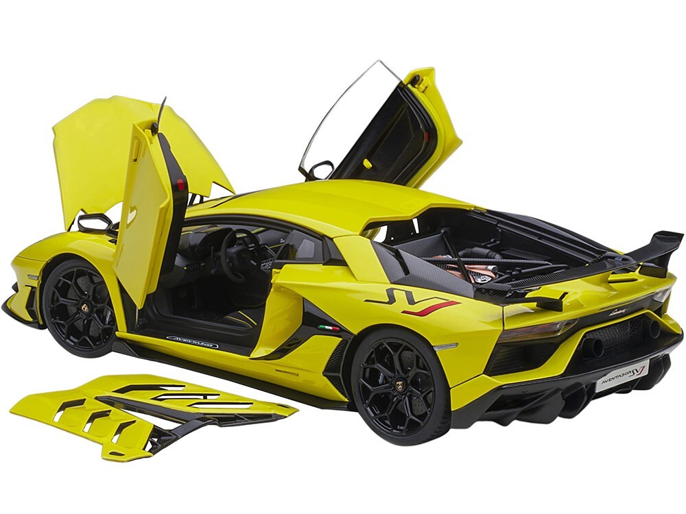 LAMBORGHINI AVENTADOR SVJ GIALLO TENERIFE PEARL YELLOW 1/18 BY