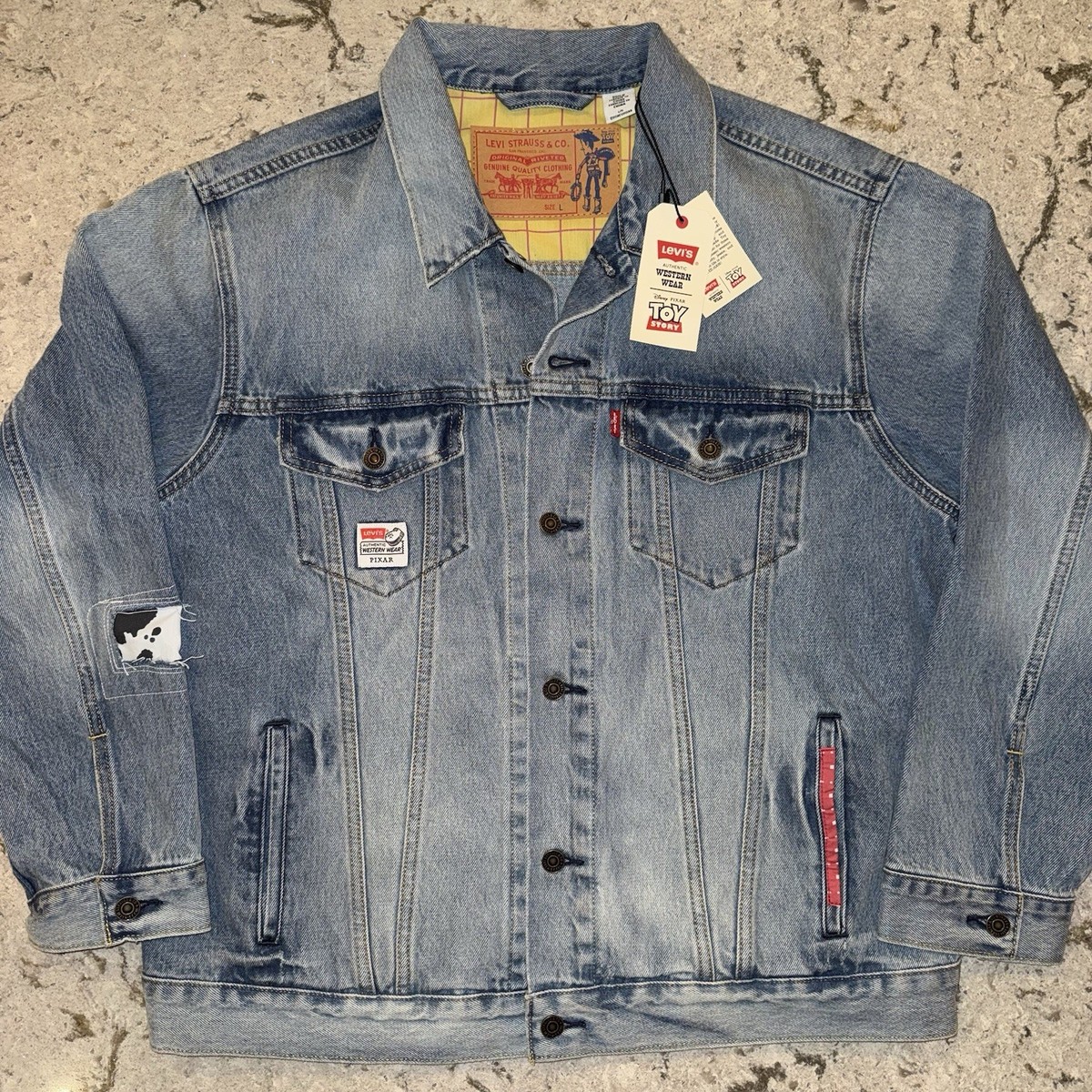 Levi's X Toy Story Type III Jacket Denim Adult Size Large New With