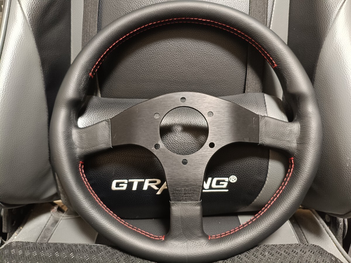 MOMO TUNER Steering Wheel 320mm Leather Honda Horn TypeR Civic