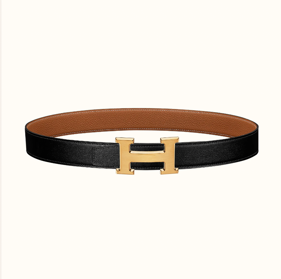 Size 100 NEW Hermes GOLD Constance H Men Belt & Reversible leather