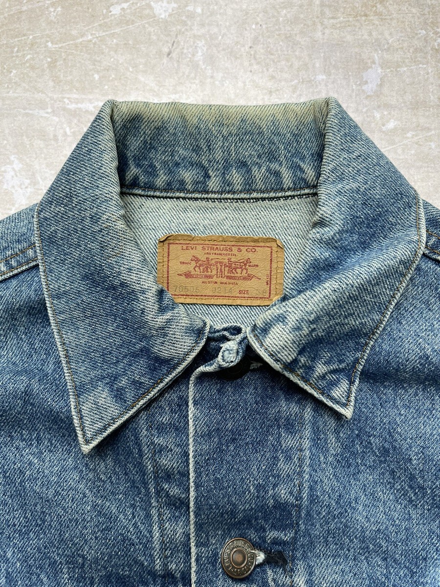 Vintage 90s Levi's Type III Patchwork 70506 0214 Denim Jacket (38