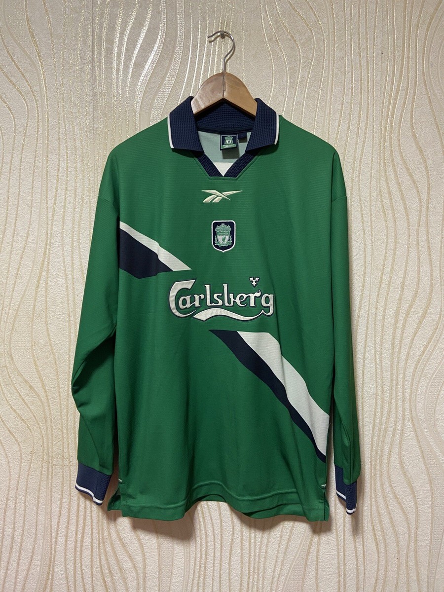 LIVERPOOL 1999 2000 AWAY SHIRT JERSEY LONG SLEEVE REEBOK sz M MEN