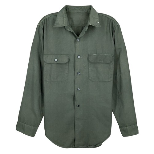 VINTAGE 50s VINTAGE ARROW Rayon Gabardine Hand Stitched Open