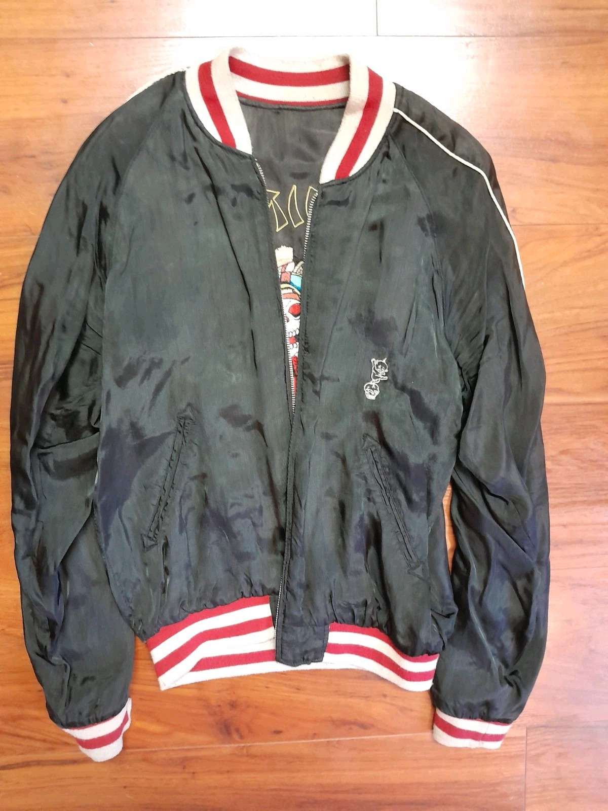 Vintage Don Ed Hardy Reversible Sukajan Jacket KAMIKAZE Japan Vtg