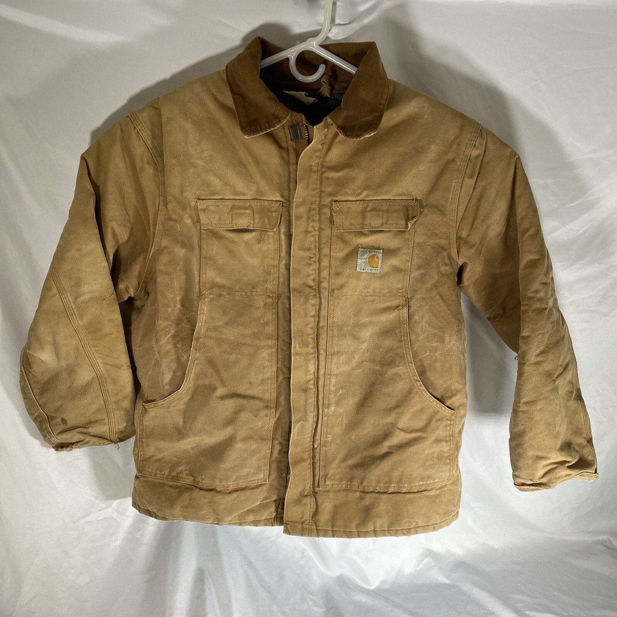 Vintage Carhartt 100 Years 1989 Canvas Jacket Mens 50 Distressed