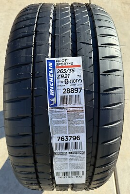 ONE BRAND NEW 265/35ZR21 101Y Michelin Pilot Sport 4S T2 Tesla