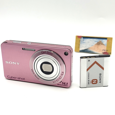 SONYサイバーショット☆ DSC-W350D 桜色☆名刺サイズ SONY