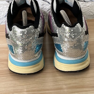 Adidas Originals ZX 4000 Sequin Sneakers Women's Size 6 Silver