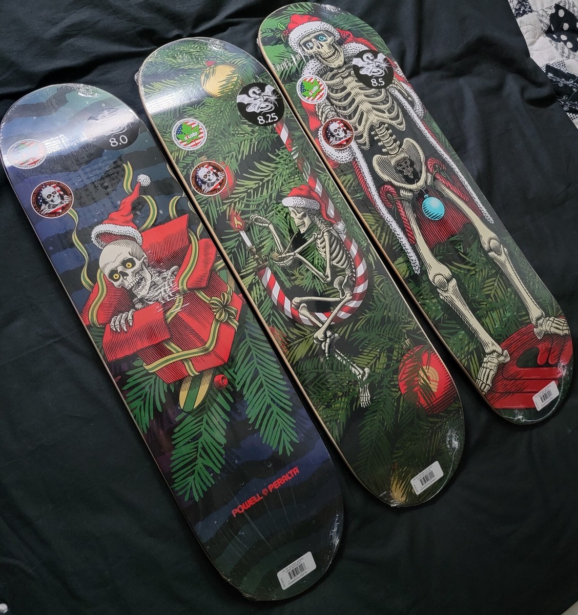 Lot Set 3 Powell Peralta Christmas XMAS Holiday decks Bones