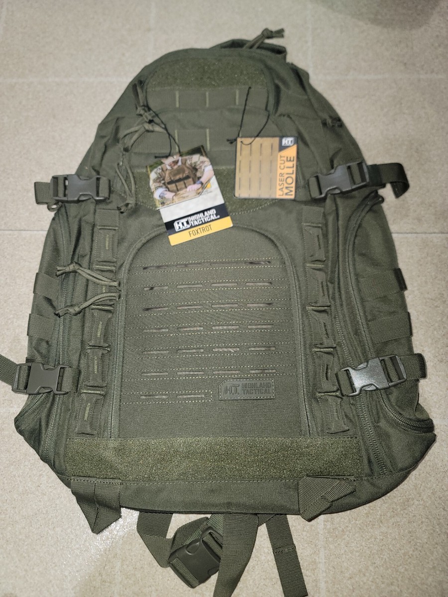 Highland Tactical Foxtrot Heavy Duty Backpack USA NWT Green | eBay